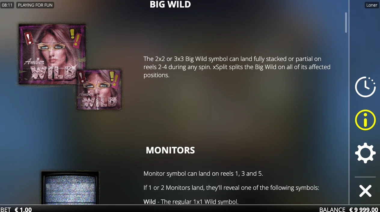 Loner Monitor Bonus Game